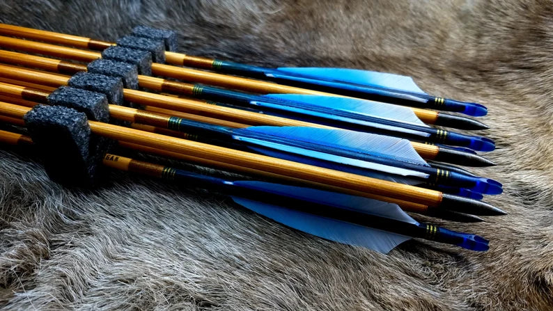 Holzpfeile Hellblau - Asianbows