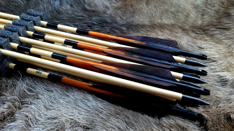 Holzpfeile Orange-Schwarz - Asianbows