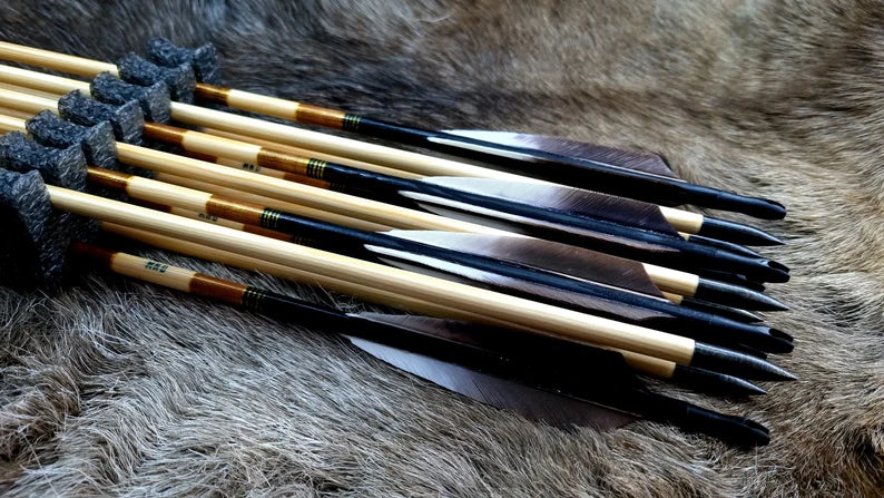 Holzpfeile Schwarz-Weiß - Asianbows