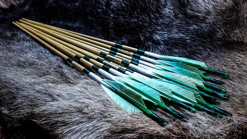 Holzpfeile Grün - Asianbows