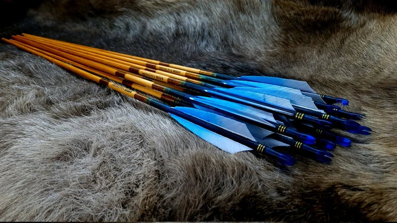 Holzpfeile Hellblau - Asianbows
