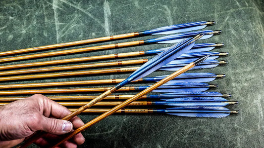 Holzpfeile Hellblau - Asianbows