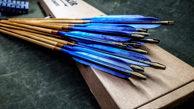 Holzpfeile nach historisch osmanischer Bauart - Blau - Asianbows
