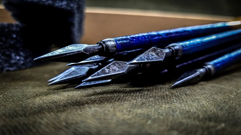 Holzpfeile nach historisch osmanischer Bauart - Blau - Asianbows