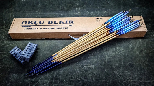 Holzpfeile nach historisch osmanischer Bauart - Blau - Asianbows
