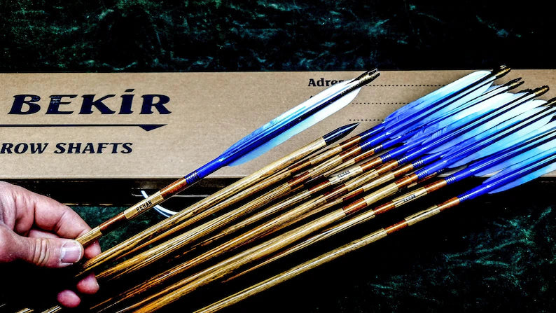 Holzpfeile Blau-Weiß - Asianbows