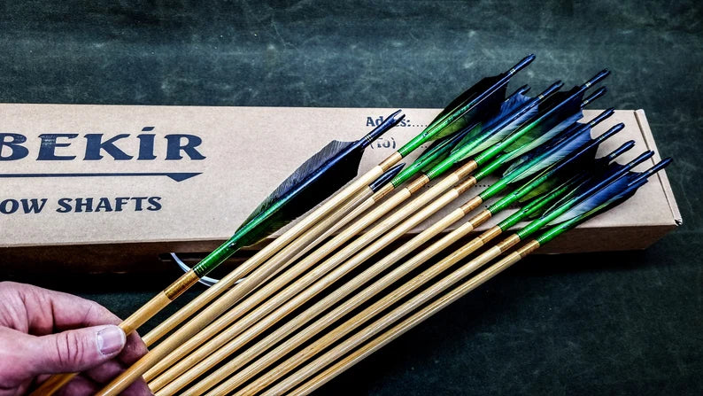 Holzpfeile Grün-Schwarz - Asianbows