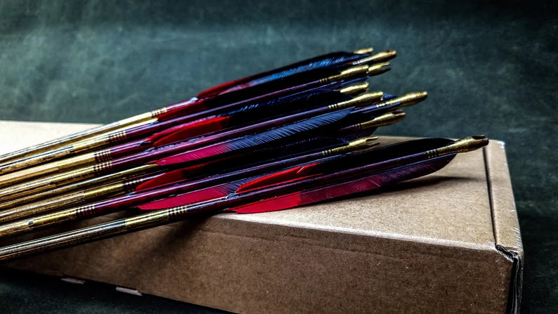 Holzpfeile Rot - Schwarz - Asianbows
